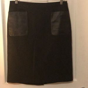 Club Monaco cotton and genuine leather skirt 4